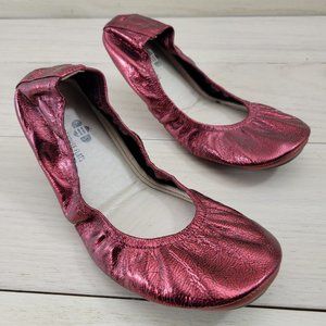 Storehouse Flats Ballet Shoes Red Cranberry Foil Women's Size 8
